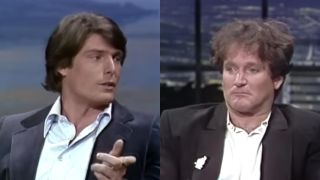 Side by side photos of Christopher Reeve on the left and Robin Williams on the right