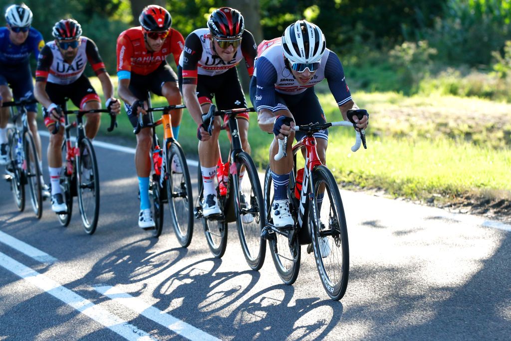 CHELM POLAND AUGUST 09 Charles Quarterman of The United Kingdom and Team Trek Segafredo during the 78th Tour de Pologne 2021 Stage 1 a 216km stage from Lublin to Chem 212m TourdePologne TDP2021 UCIWT on August 09 2021 in Chelm Poland Photo by Bas CzerwinskiGetty Images