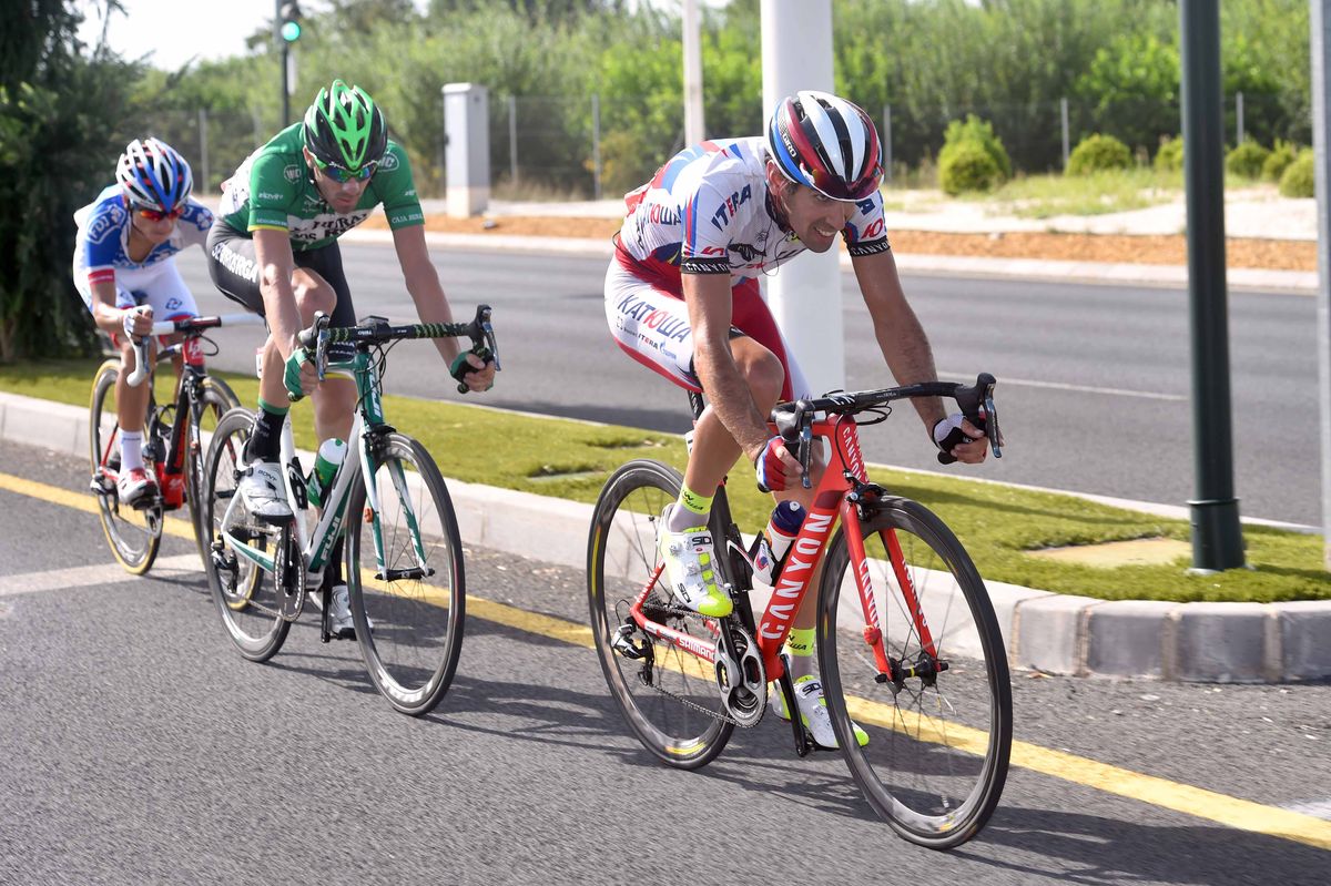 Jos&eacute; Gon&ccedil;alves (Caja Rural), Kenny Elissonde (FDJ) and Alberto Losada (Katusha)