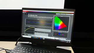 Calman software screen used for measuring TV brightness