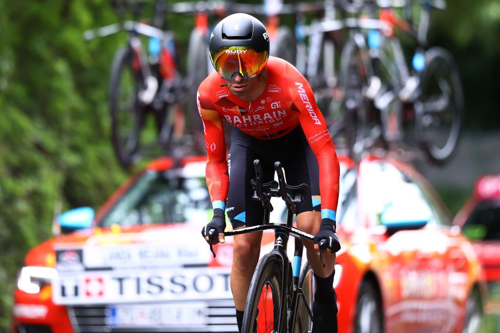 VERONA ITALY MAY 29 Mikel Landa Meana of Spain and Team Bahrain Victorious sprints during the 105th Giro dItalia 2022 Stage 21 a 174km individual time trial stage from Verona to Verona ITT Giro WorldTour on May 29 2022 in Verona Italy Photo by Michael SteeleGetty Images