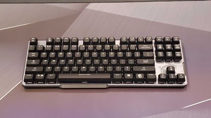 black keyboard on mousepad