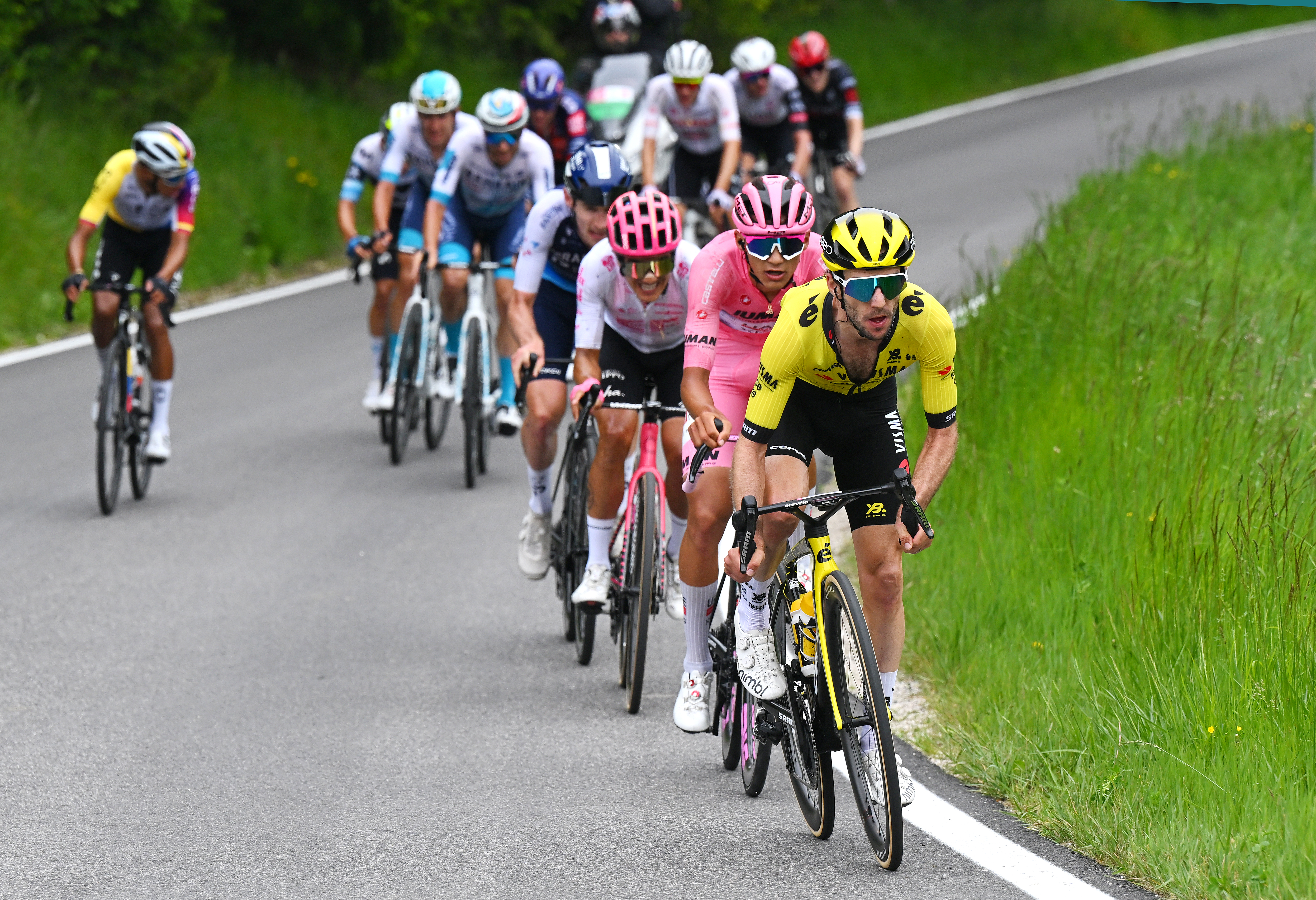 The group of favourites on stage 15 of the Giro d'Italia
