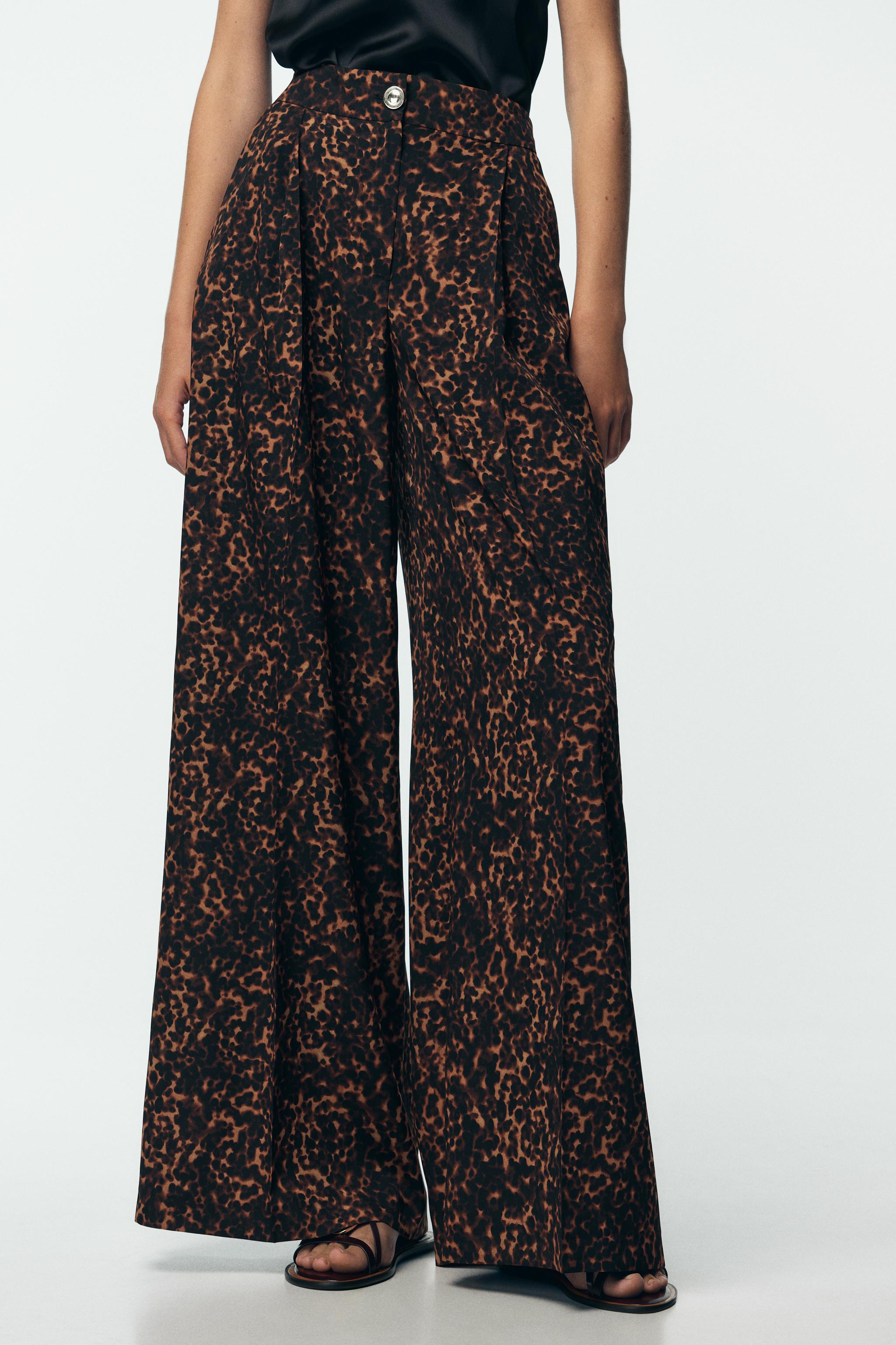 Animal Print Palazzo Pants
