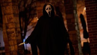 Ghostface holding a knife in Scream 7