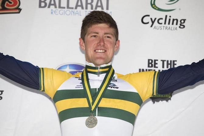 Luke Durbridge claimed his second successive Australian Elite ITT title at Lake Wendouree