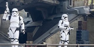 Stormtroopers inside Star Wars: Galaxy's Edge