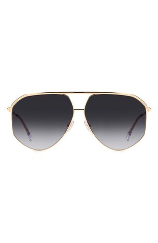 Wild Metal 64mm Gradient Oversize Aviator Sunglasses