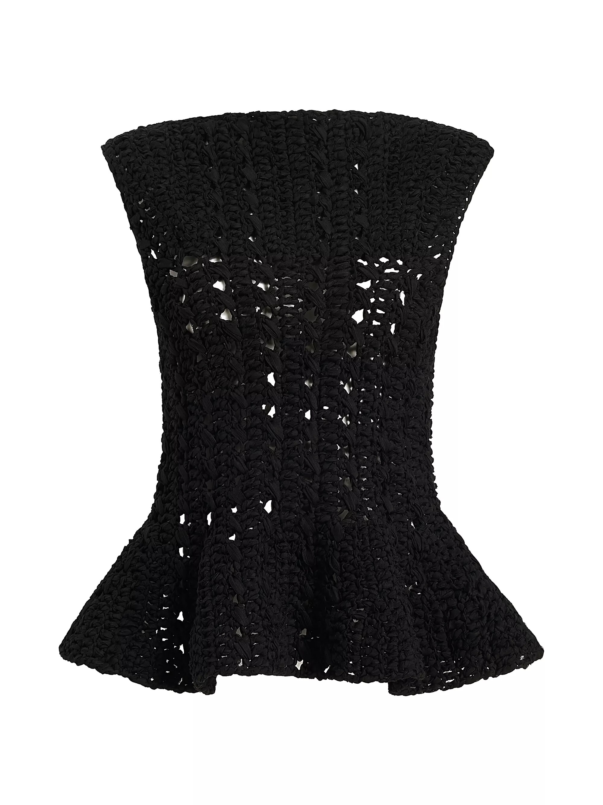 Yuka sleeveless knitted peplum top