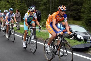 Contador marked Menchov for much of the climb