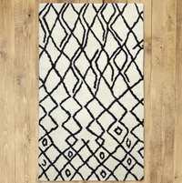 Heavy Pile Black &amp; White 3x5 Rug | Was £125 now £70 | Save £55