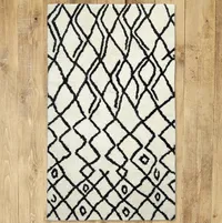 Heavy Pile Black &amp; White 3x5 Rug | Was £125 now £70 | Save £55