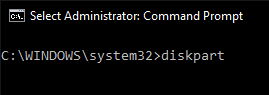 type diskpart
