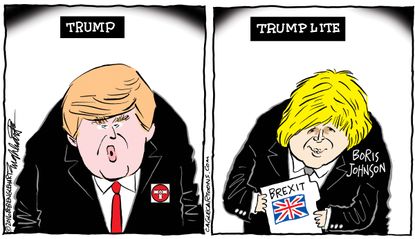 Political&nbsp;cartoon World Donald Trump and Brexit