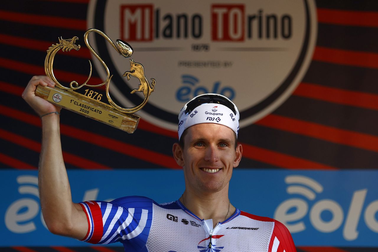 Arnaud Demare with trophy