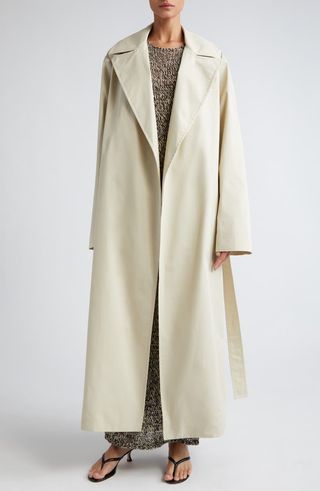 Water-repellent cotton trench coat