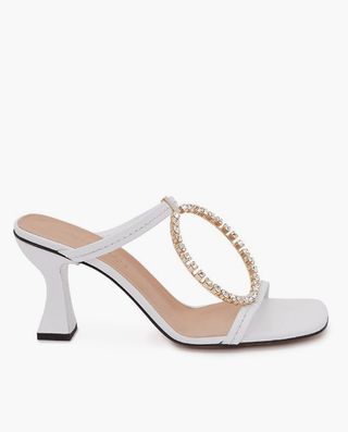 Alternative bridal accessories Crystal embellished mid heel by JW Anderson