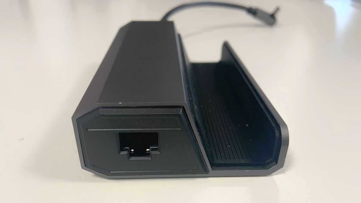 The JSAUX Steam Deck Dock showing ethernet port..