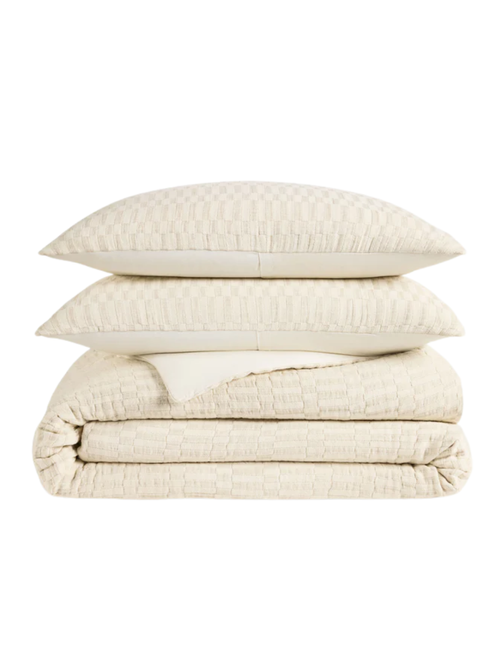 Woven Checkerboard Duvet Set, Queen