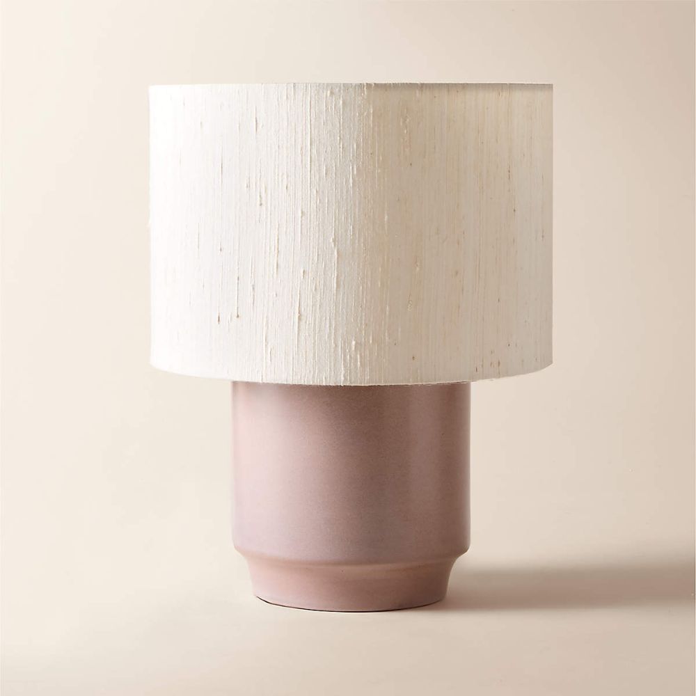 mauve table lamp