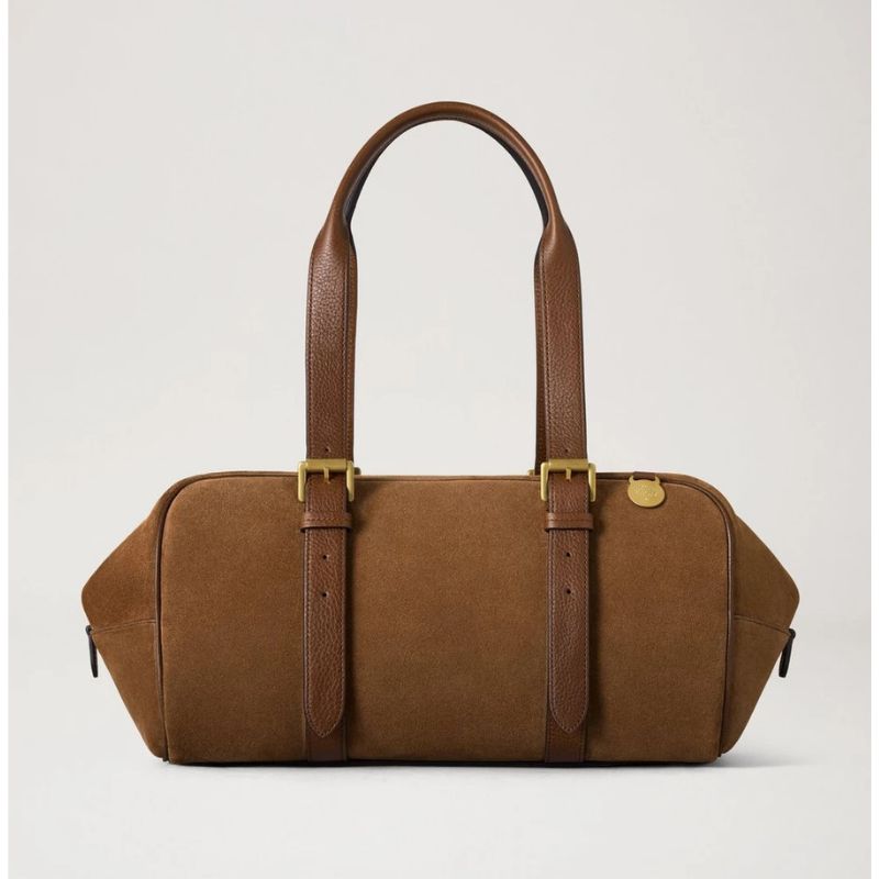 Mulberry, The Boston in Vintage Oak Suede