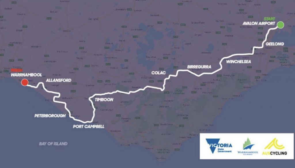 Course of the 270km long Melbourne to