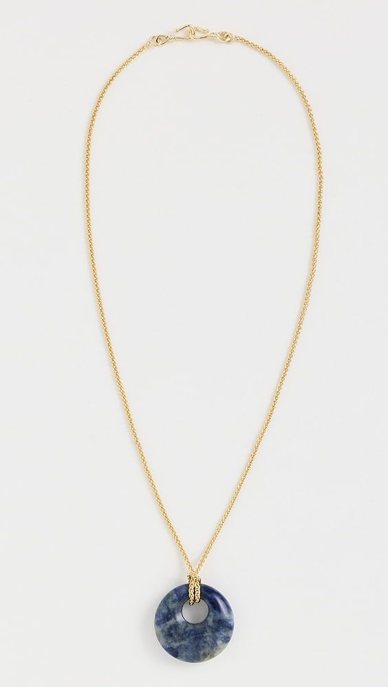 Shashi Lapis Pendant Rope Chain Necklace