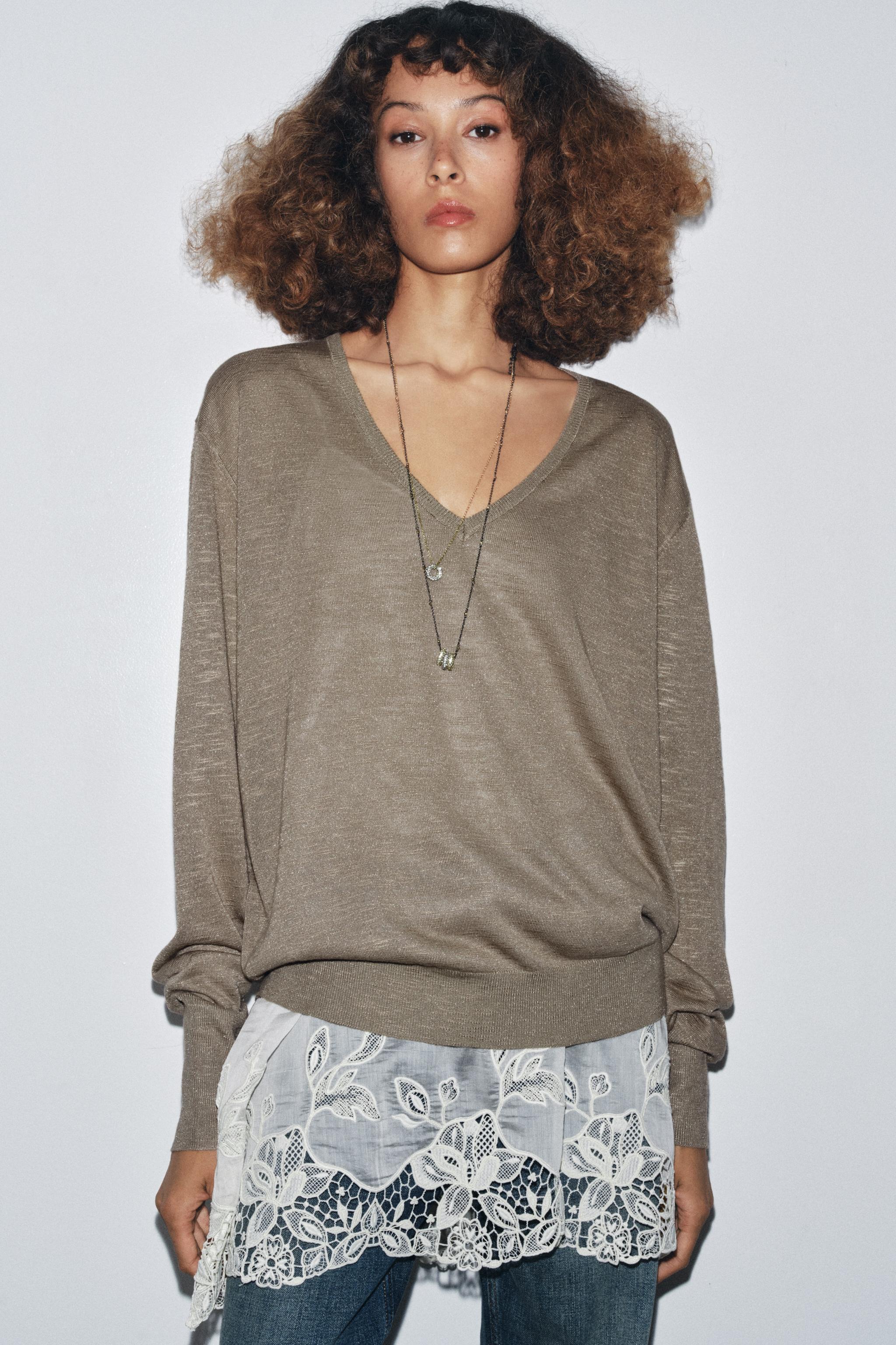 Combined Knit Sweater