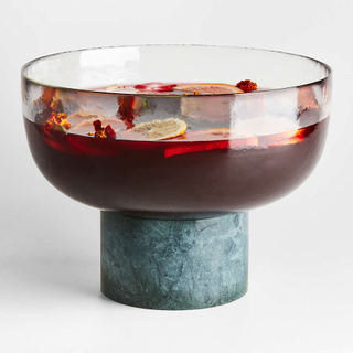 punchbowl on a marble stand