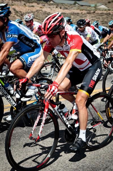 Levi Leipheimer (Radioshack) sat in the bunch until just the right moment.