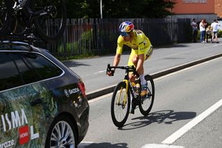 Wout van Aert chases back on on stage 5 of the Tour de France 2022