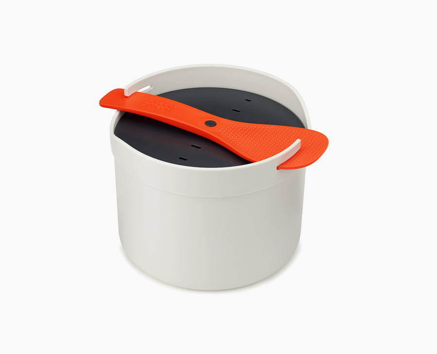 M-Cuisine&amp;trade; White Microwave Rice Cooker