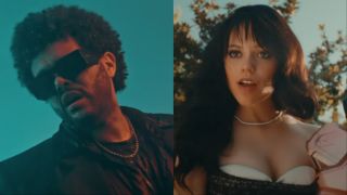 The Weeknd In Dancing In The Flames music video and Jenna Ortega in Taste music video