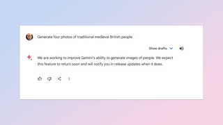 Google Gemini won't make images of people