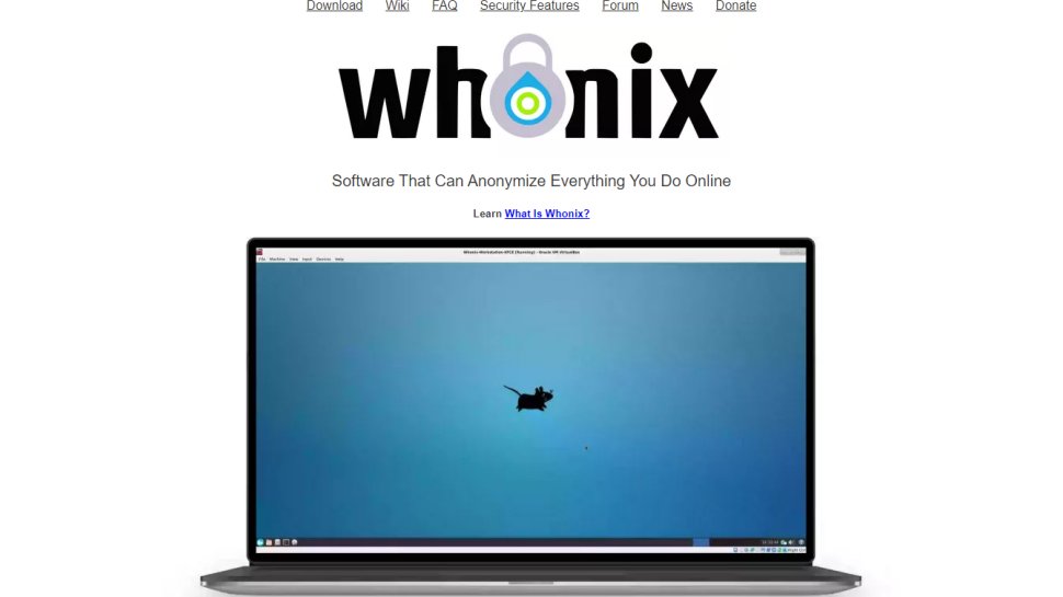 Website screenshot for Whonix
