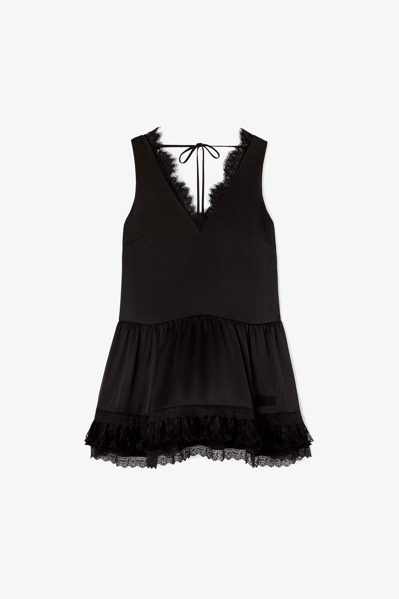 Dress in Lace Satin