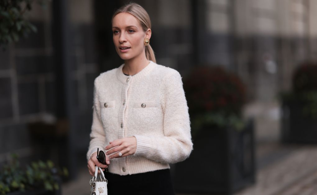 Woman in cream cardigan GettyImages-1824874300