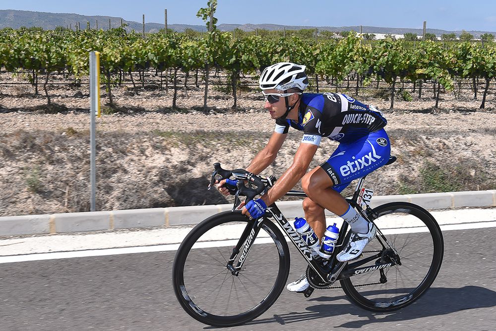 Gianluca Brambilla in action during stage 18 at the Vuelta.