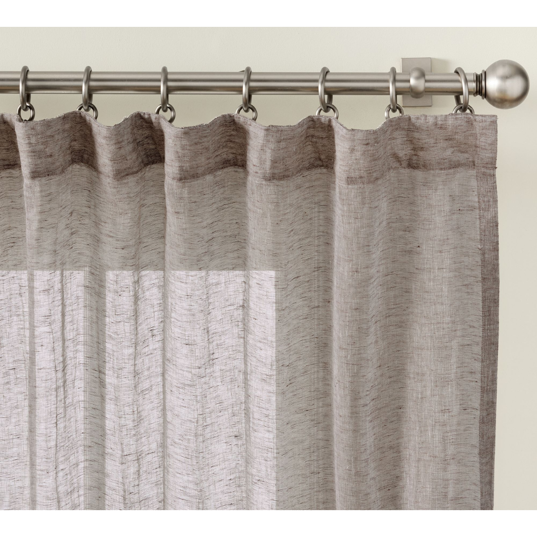sheer linen curtain from pottery barn