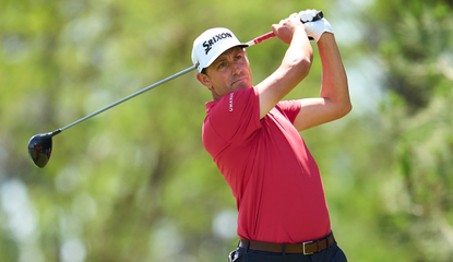 Alfredo Garcia-Heredia hits a driver off the tee