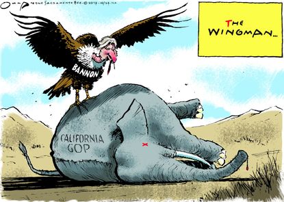 Political cartoon U.S. Bannon California gop convention