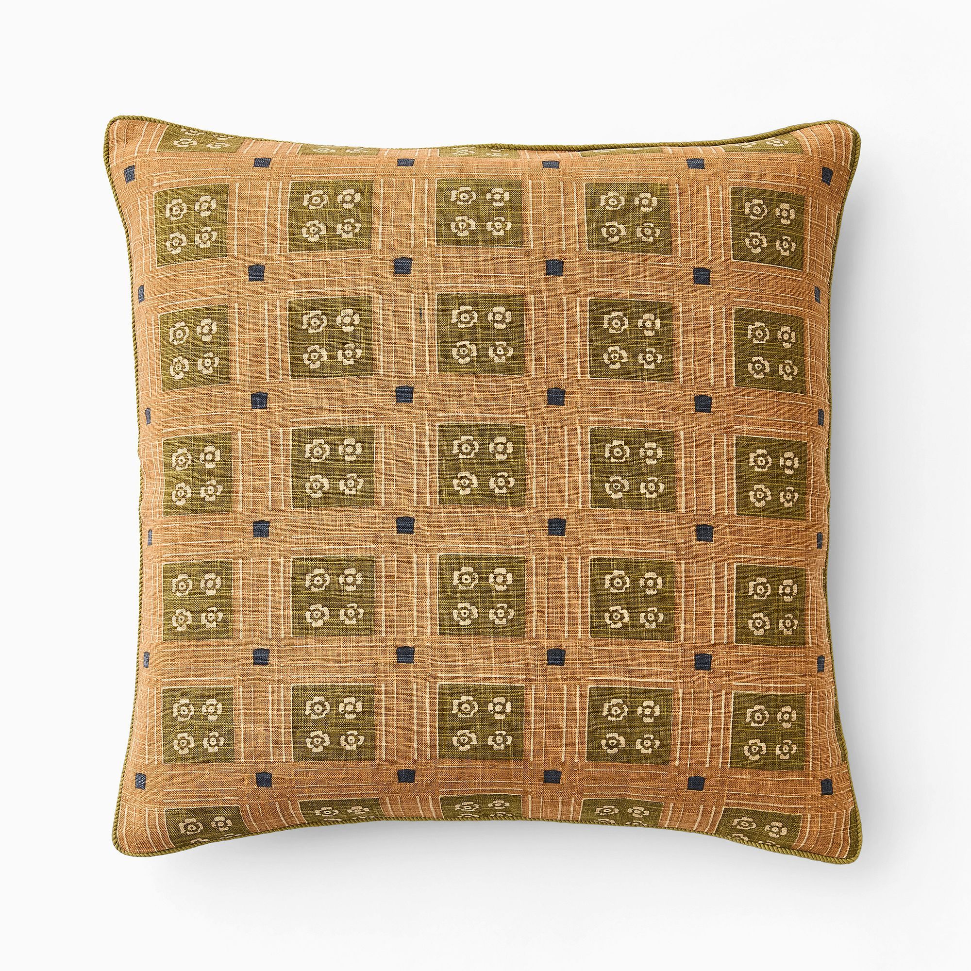 West Elm, Pierce & Ward Floral Grid Pillow Cover