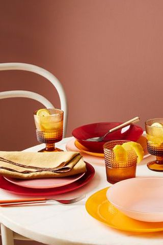 Image of Food52 glass dinnerware set 