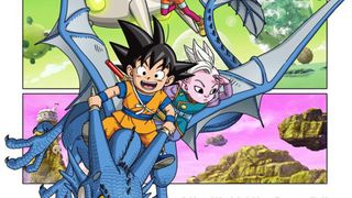 Shin and Goku riding a dragon in Dragon Ball Daima