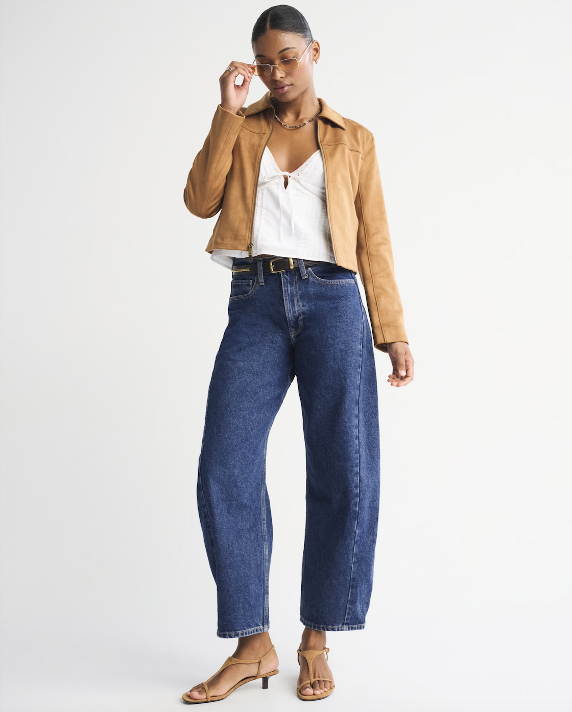 Abercrombie &amp;amp; Fitch, Curve Love Mid Rise Barrel Jean