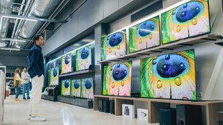 Refurbished TVs in department store 
