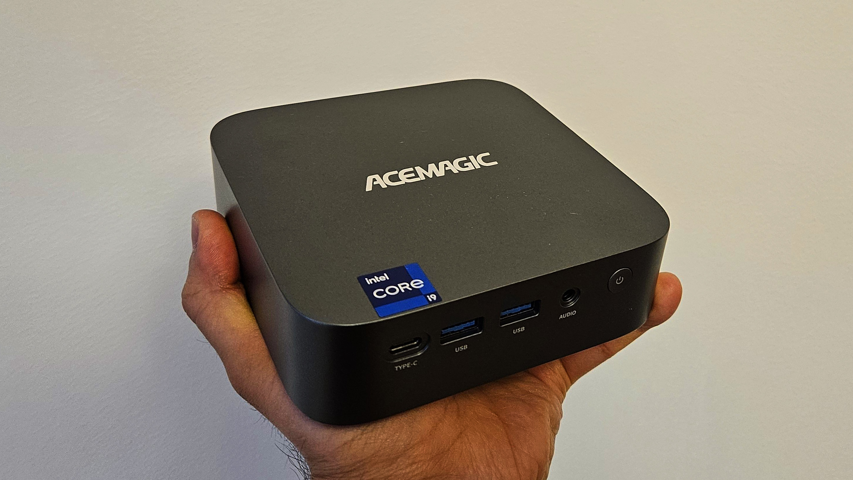 The Acemagic Matrix Mini M1 on a desk