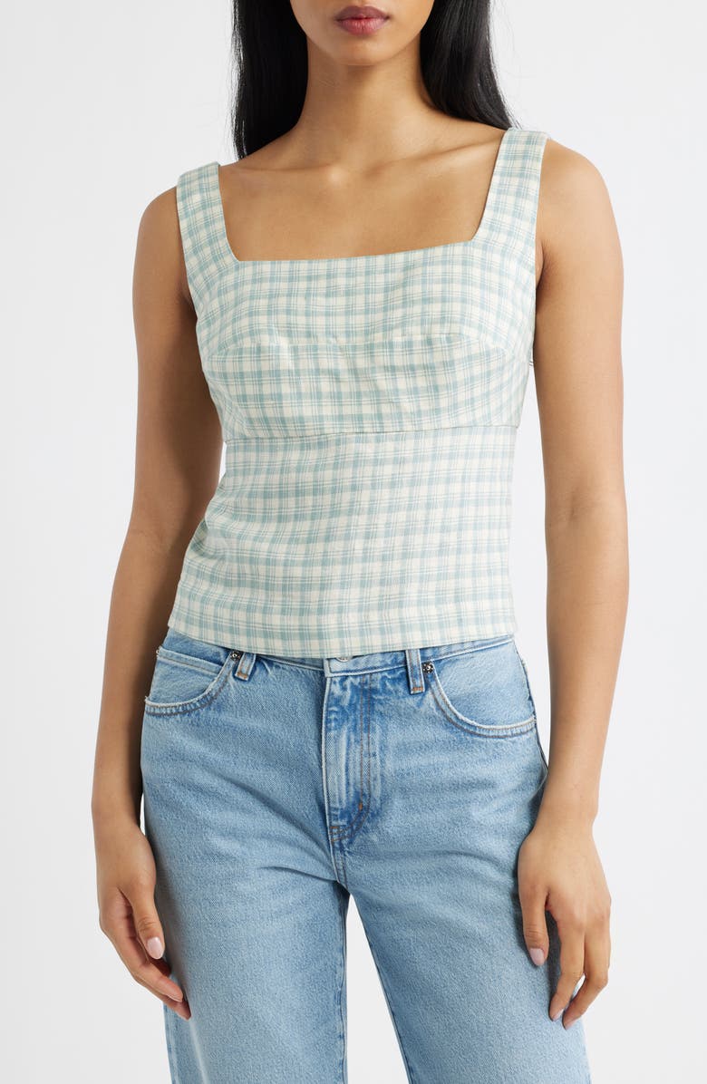 Clarence Check Linen Top