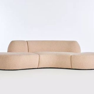 pink curly sofa