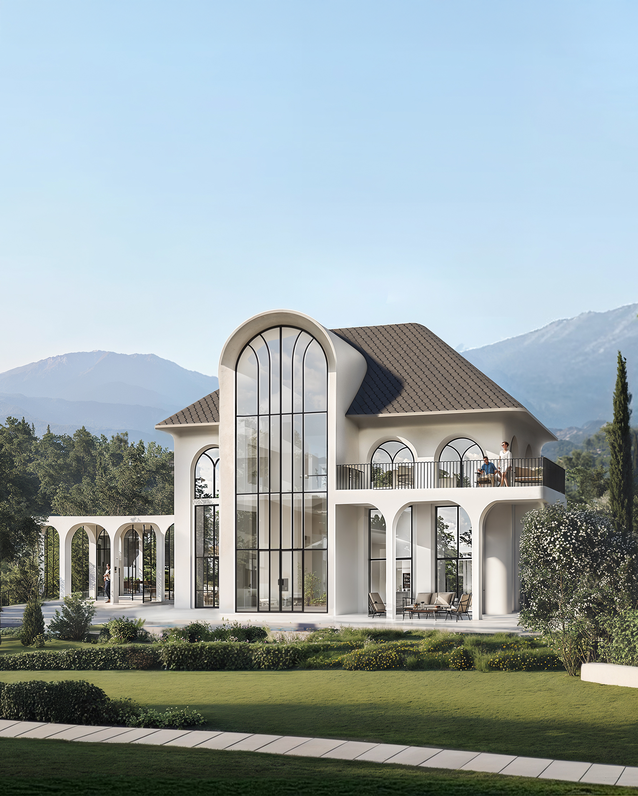 studio tim fu lake bled architecture project renders